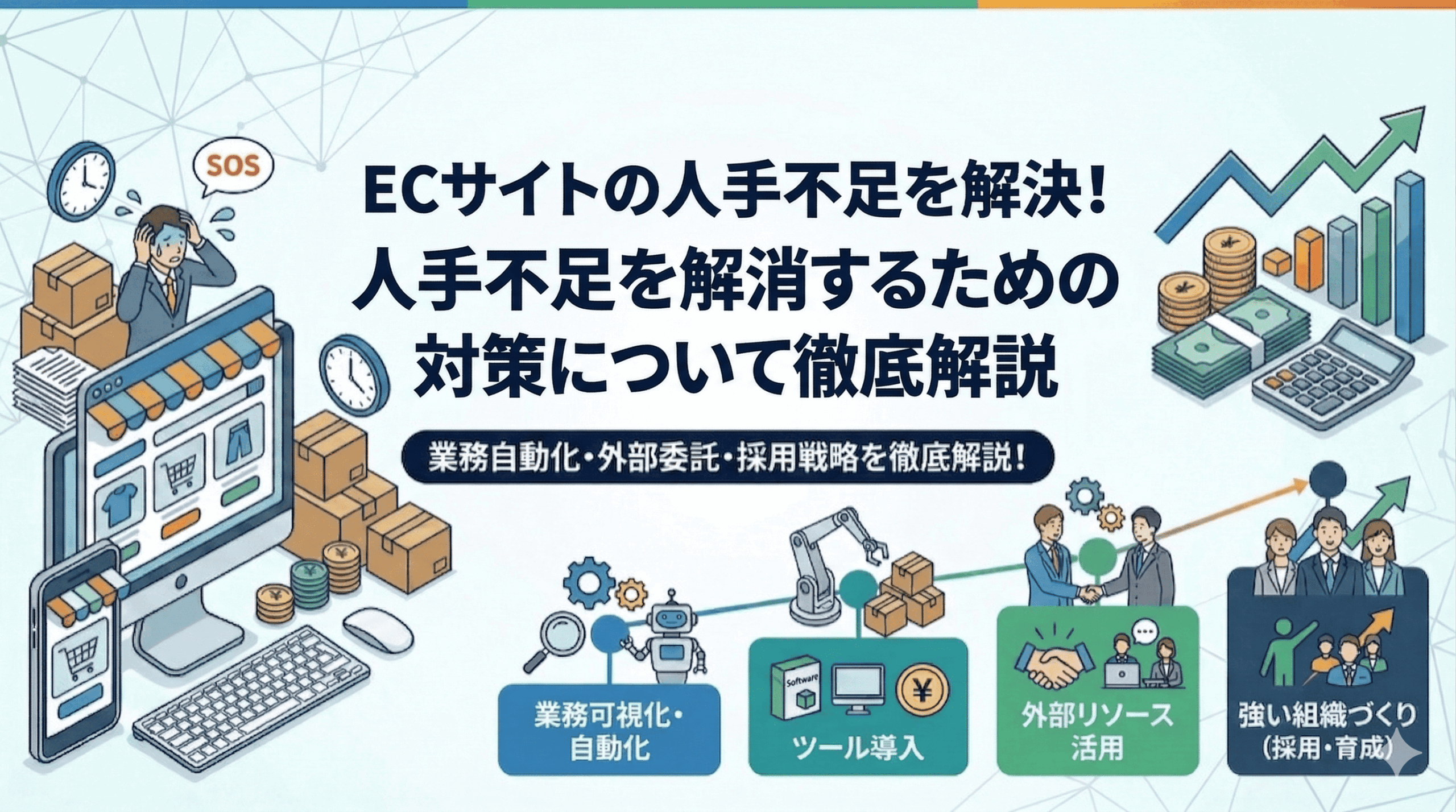 ECサイトの人手不足を解決！人手不足を解消するための対策について徹底解説