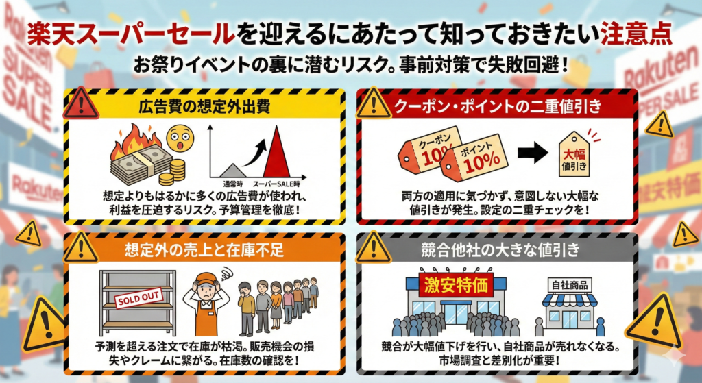 楽天スーパーセールを迎えるにあたって知っておきたい注意点