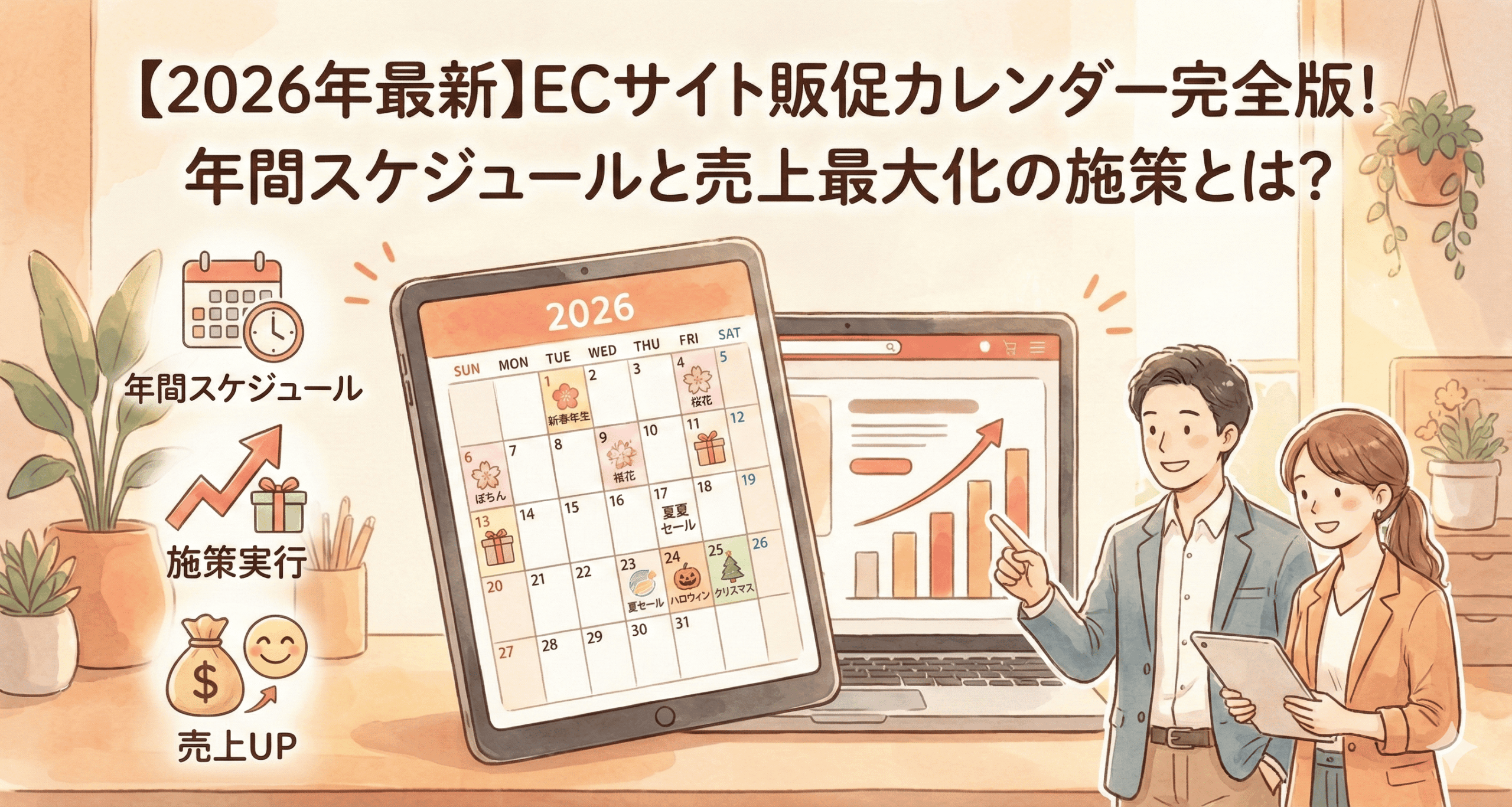 【2026年最新】ECサイト販促カレンダー完全版！年間スケジュールと売上最大化の施策とは？