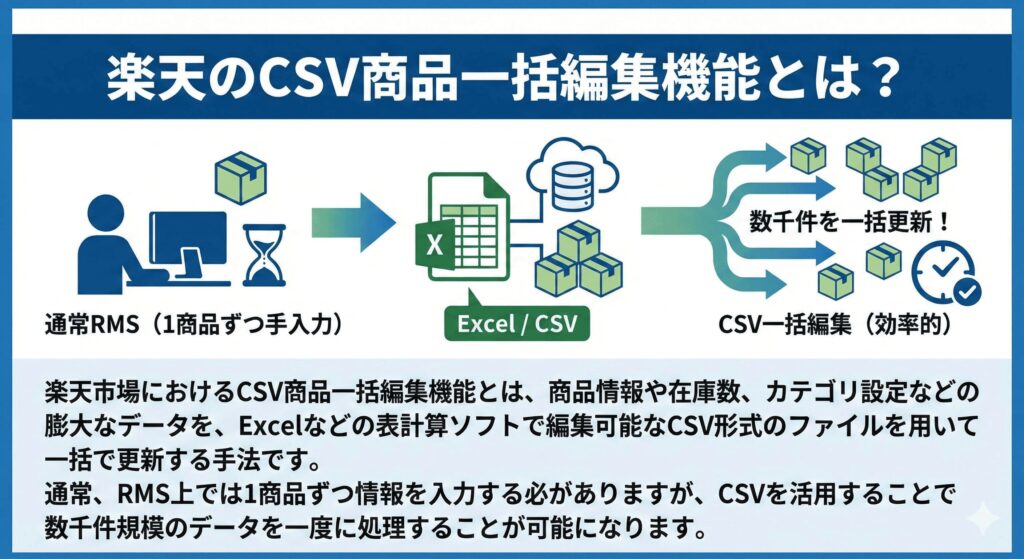 楽天のCSV商品一括編集機能とは?