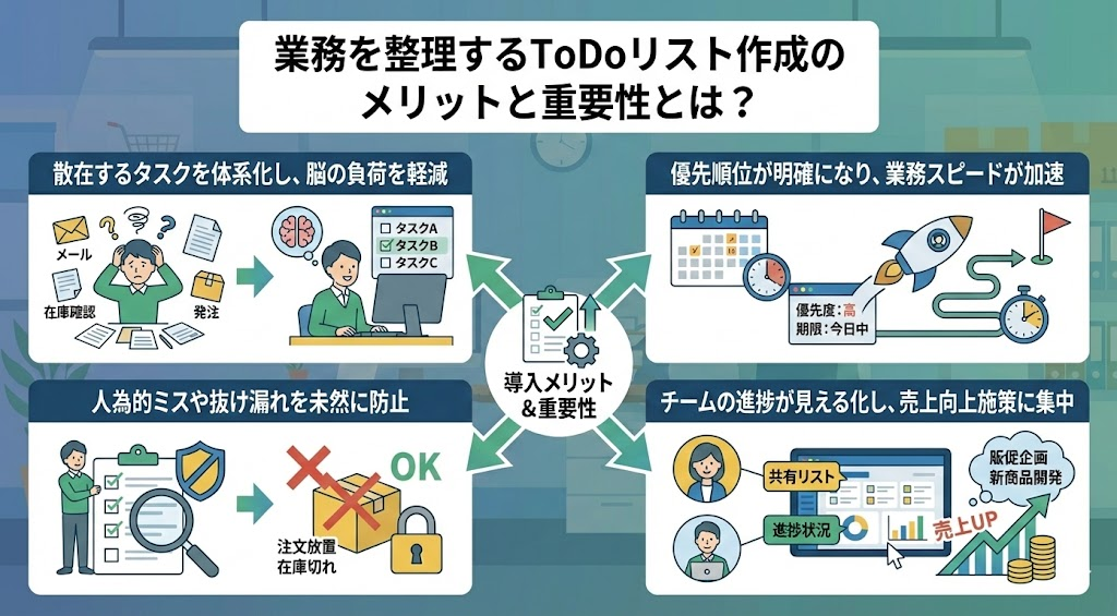 業務を整理するToDoリスト作成のメリットと重要性とは？