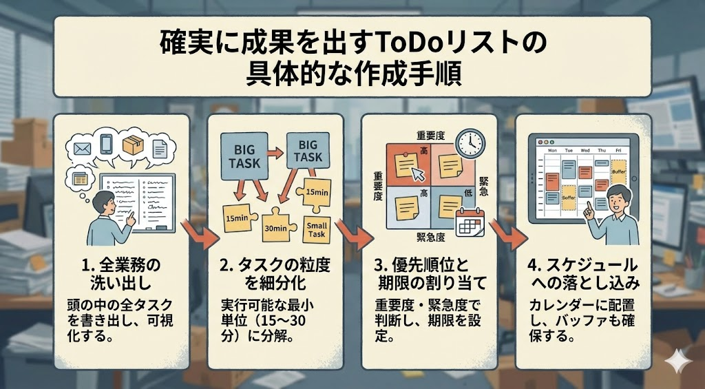 確実に成果を出すToDoリストの具体的な作成手順