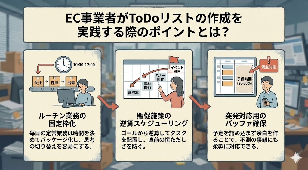 EC事業者がToDoリストの作成を実践する際のポイントとは？