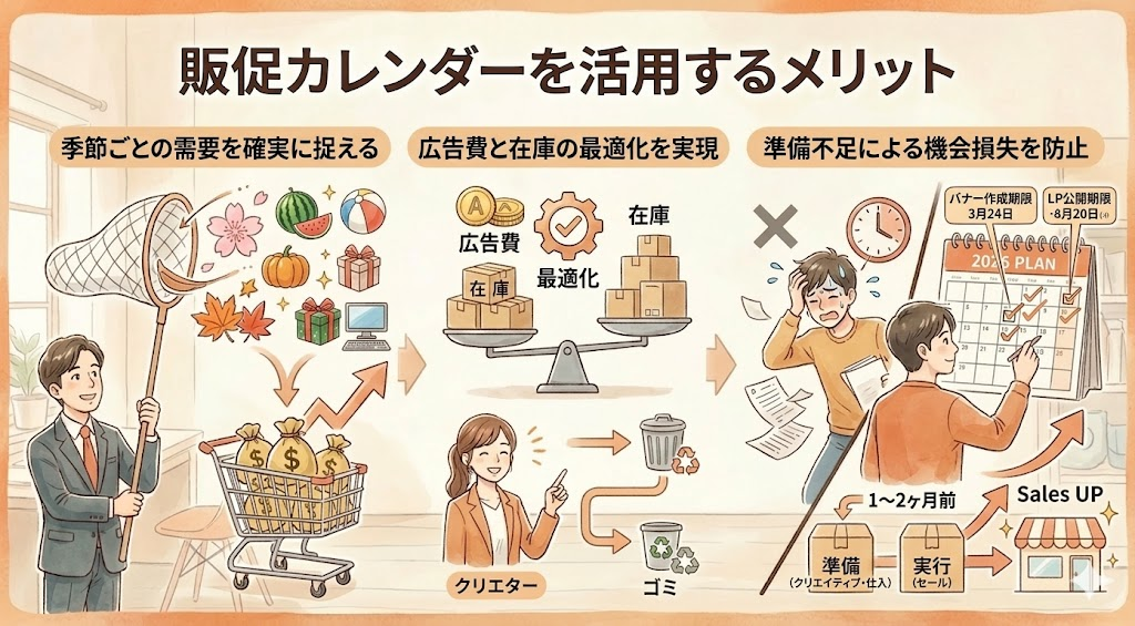 販促カレンダーを活用するメリット
