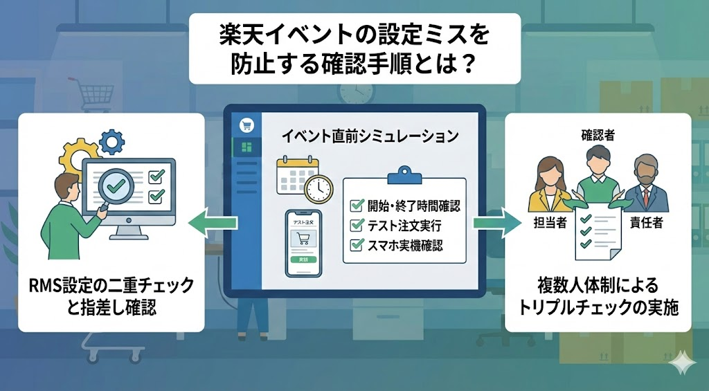 楽天イベントの設定ミスを防止する確認手順とは？