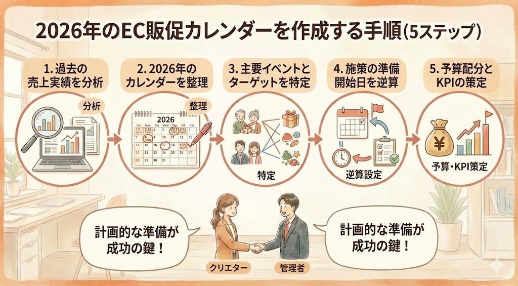 2026年のEC販促カレンダーを作成する手順とは?