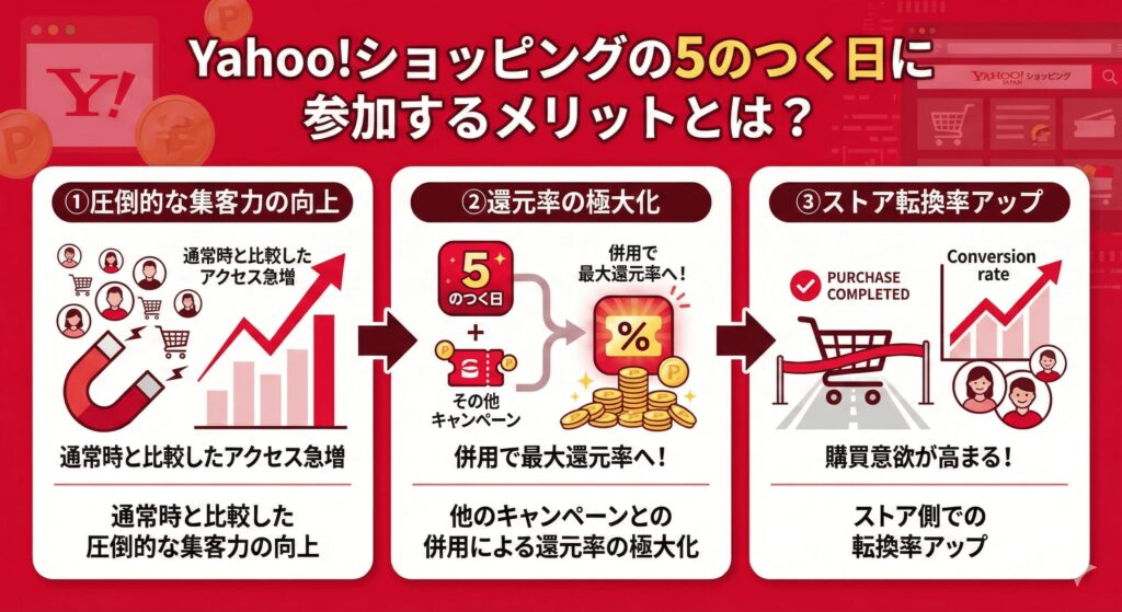 Yahoo!ショッピングの5のつく日に参加するメリットとは？