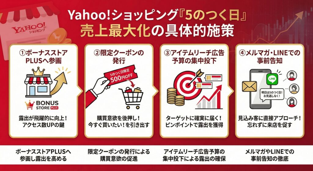 Yahoo!ショッピングの5のつく日で売上を伸ばす具体的な施策とは？