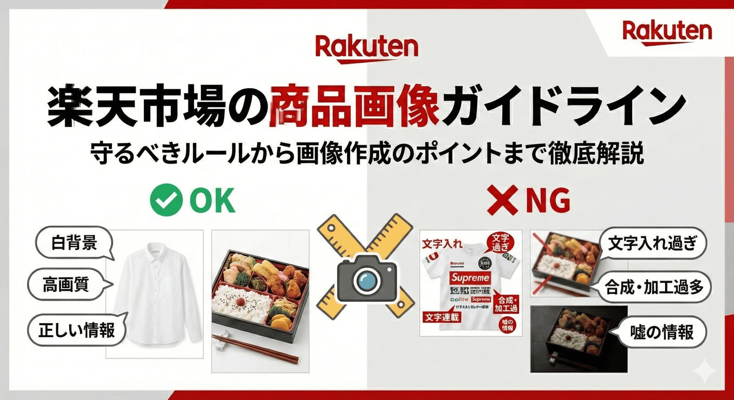 楽天市場の商品画像登録ガイドライン