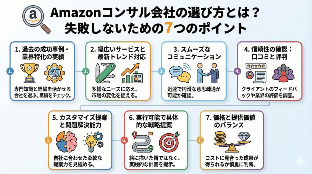 Amazonコンサル会社の選び方とは?失敗しないための7つのポイントをご紹介