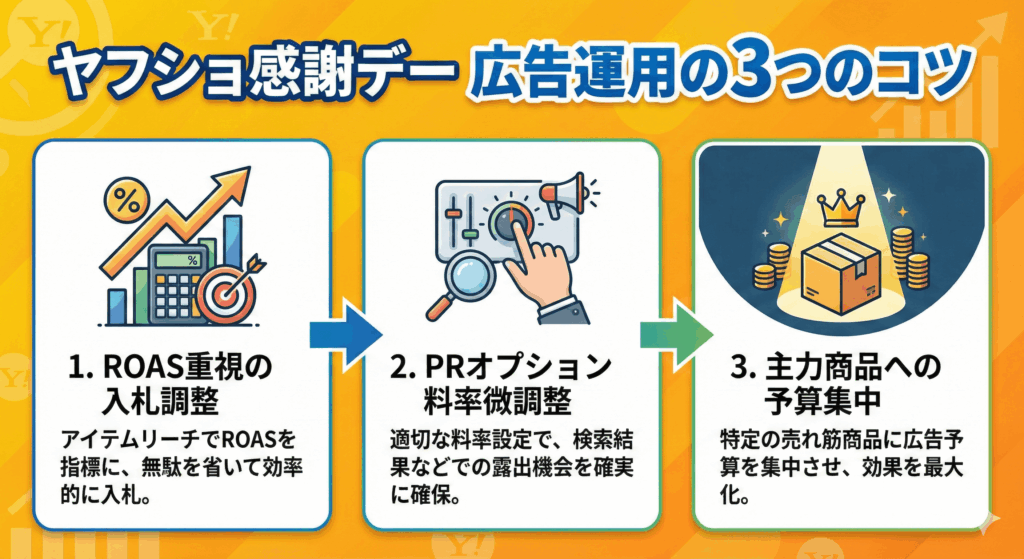 ヤフショ感謝デー期間のYahoo!ショッピング広告運用の3つのコツは？