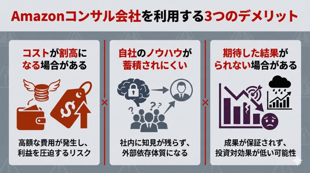 Amazonコンサル会社を利用する3つのデメリット