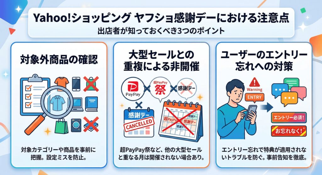 Yahoo!ショッピングのヤフショ感謝デーにおける注意点とは？