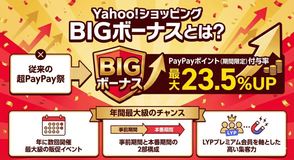 Yahoo!ショッピングのBIGボーナスとは？