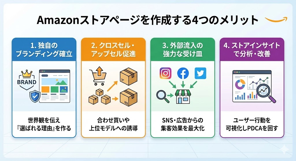 Amazonストアページを作成する4つのメリット