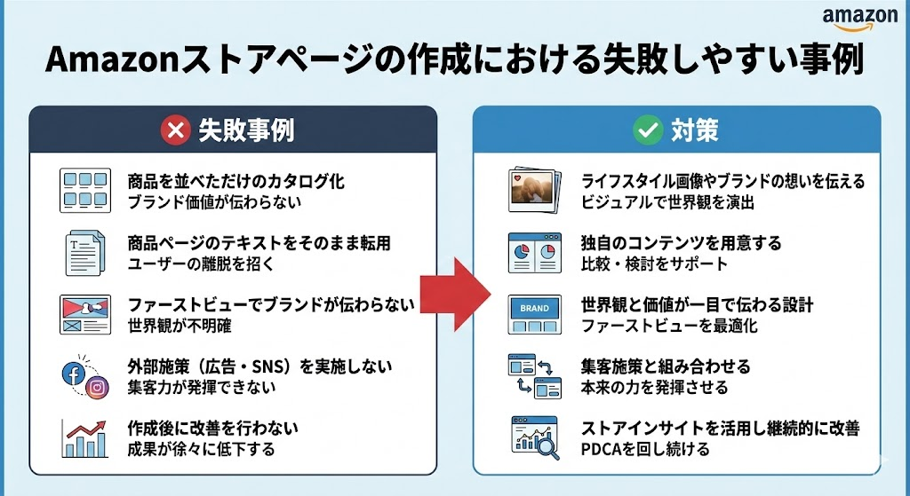 Amazonストアページの作成における失敗しやすい事例