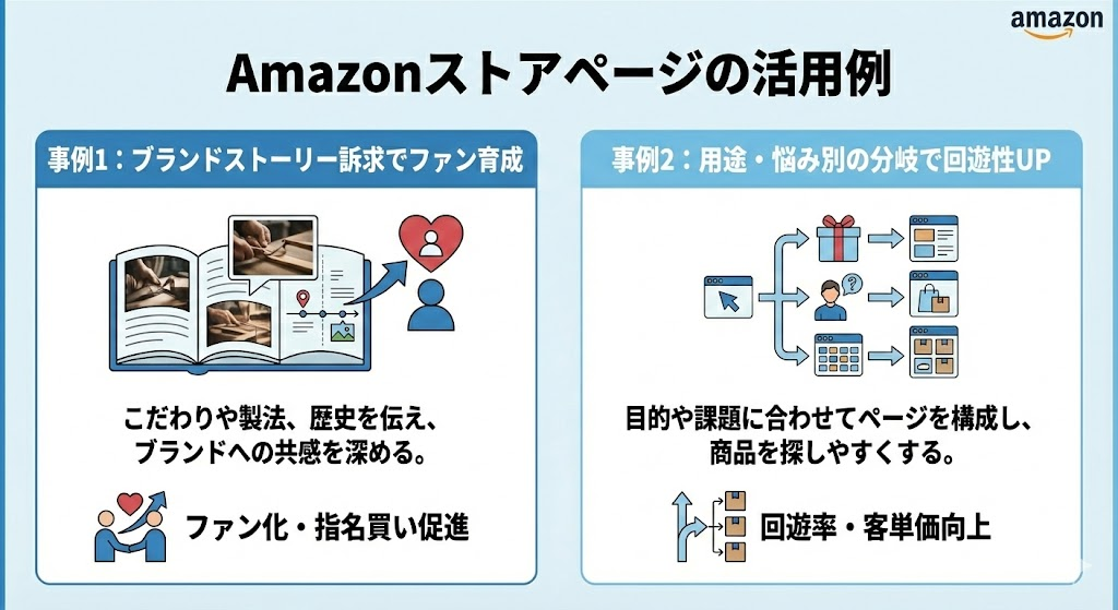 Amazonストアページの活用例