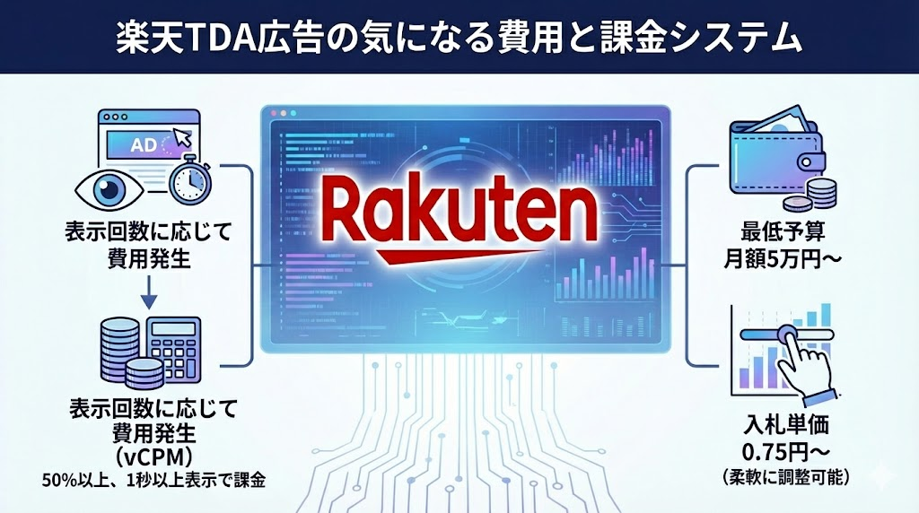 楽天TDA広告の気になる費用と課金システム