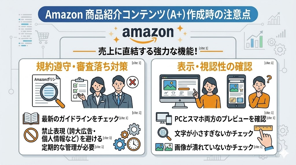 Amazon 商品紹介コンテンツ（A+）作成時の注意点