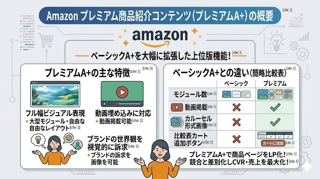 Amazon プレミアム商品紹介コンテンツ（プレミアムA+）の概要