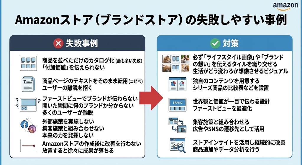 Amazonストア（ブランドストア）の失敗しやすい事例