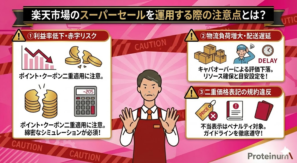 楽天市場のスーパーセールを運用する際の注意点とは?