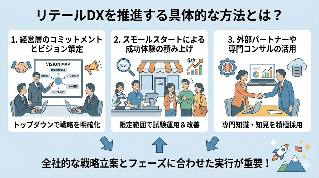 リテールDXを推進する具体的な方法とは？