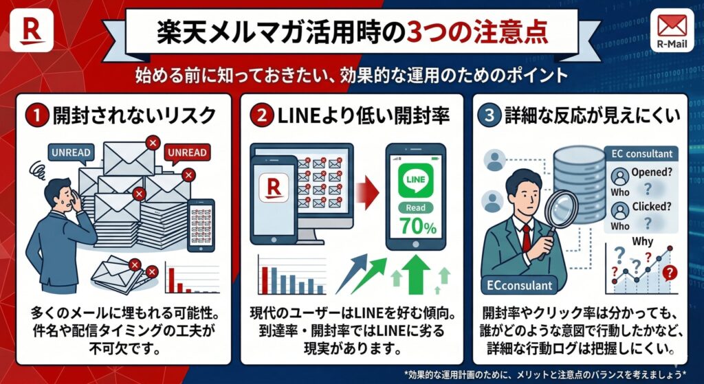 楽天メルマガ活用時の3つの注意点とは？