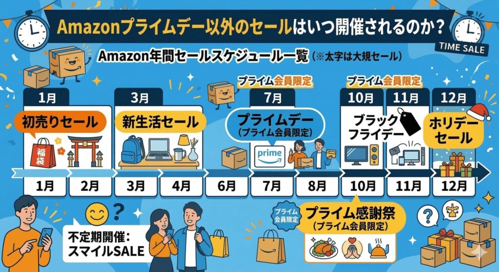 Amazonプライムデー以外のセールはいつ開催されるのか？