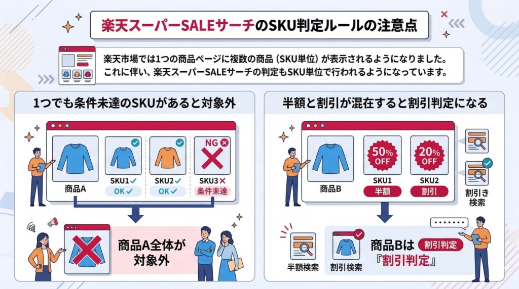 楽天スーパーSALEサーチのSKU判定ルールの注意点とは？