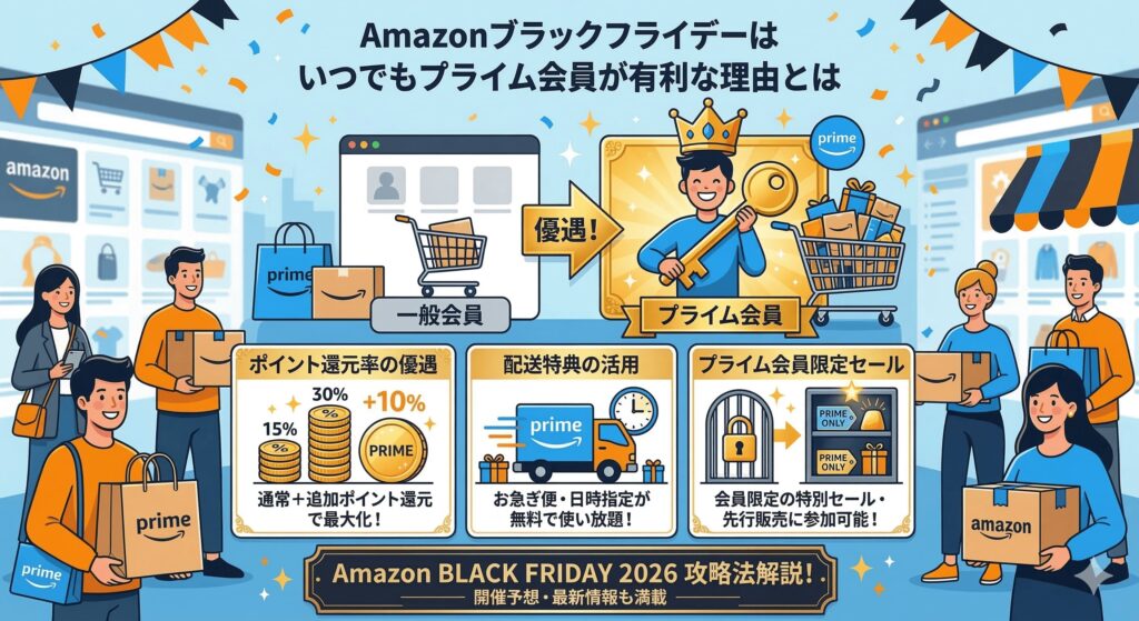 Amazonブラックフライデーはいつでもプライム会員が有利な理由とは？
