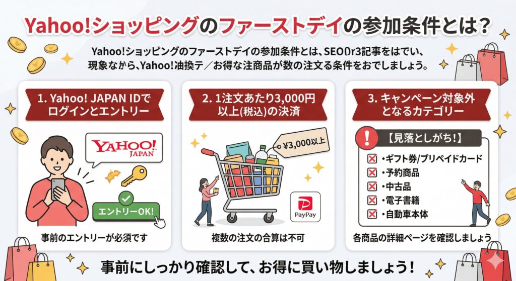 Yahoo!ショッピングのファーストデイの参加条件とは?