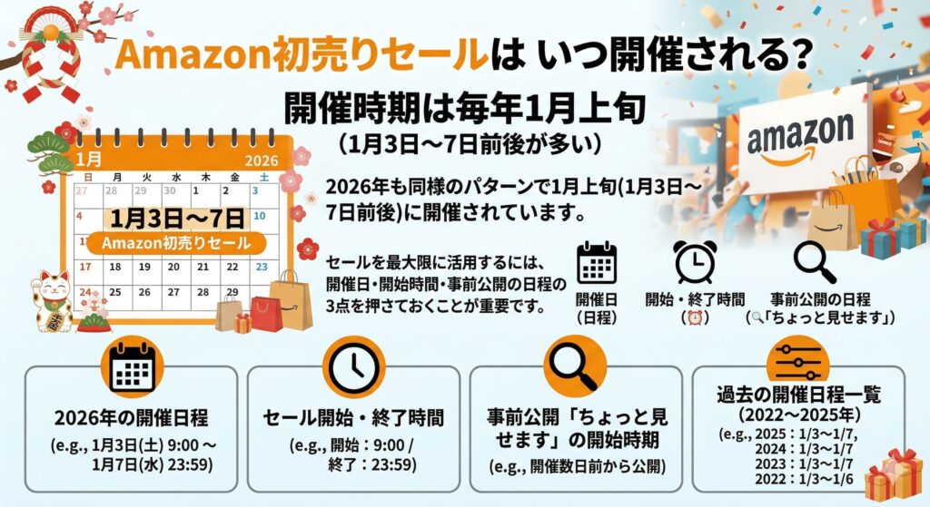 Amazon初売りセールはいつ開催されるのか？
