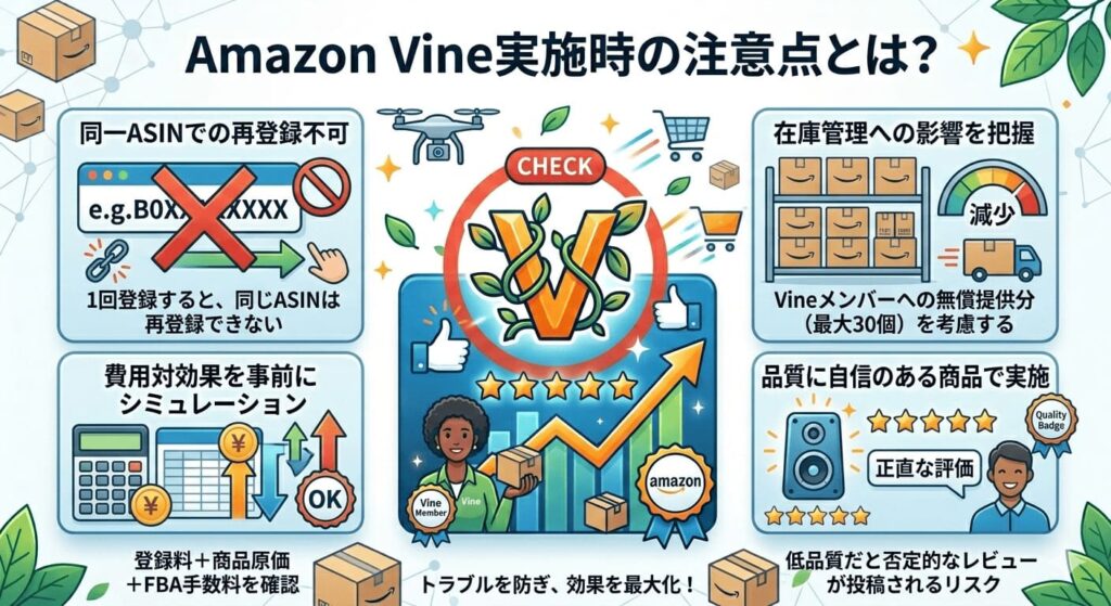 Amazon Vine実施時の注意点とは?