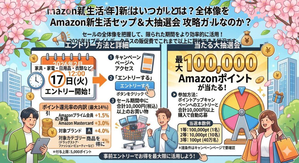 Amazon新生活セールはいつからエントリーできるのか？