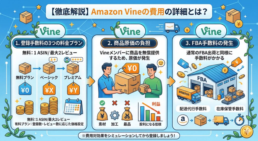Amazon Vineの費用の詳細とは?