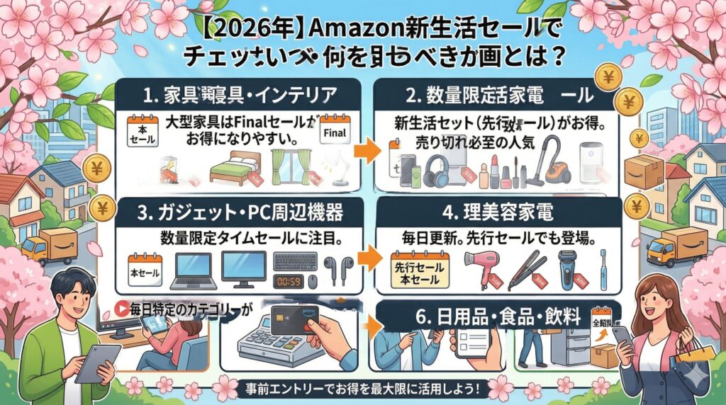 Amazon新生活セールはいつ・何を買うべきか？