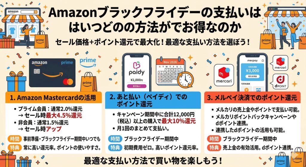 Amazonブラックフライデーの支払いはいつどの方法がお得なのか