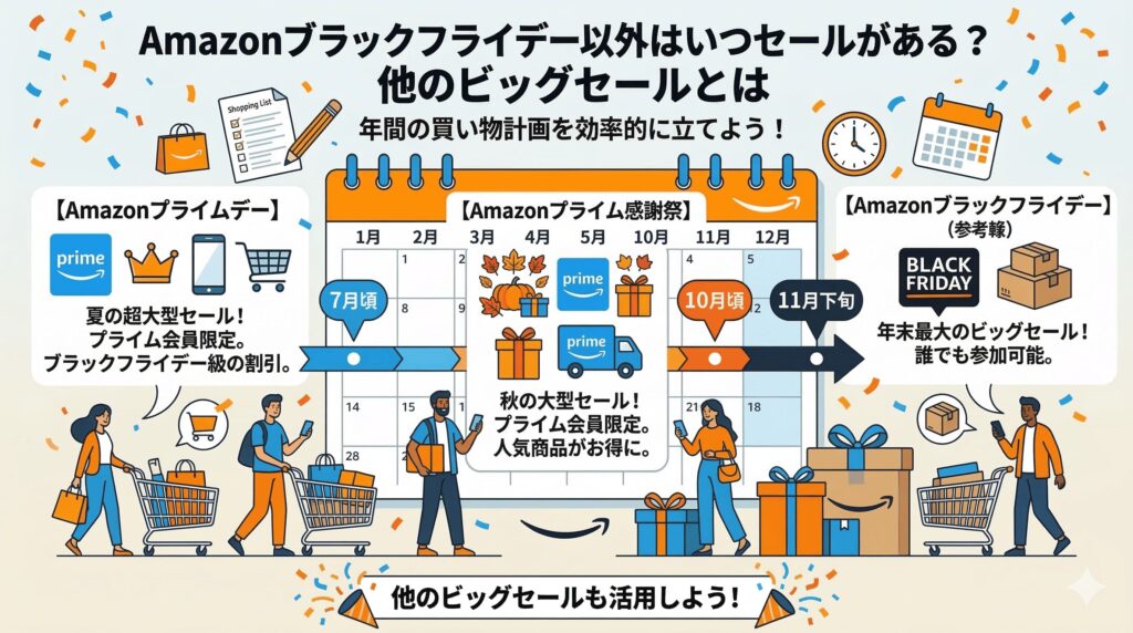 Amazonブラックフライデー以外はいつセールがある？他のビッグセールとは