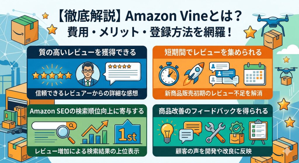 Amazon Vineを活用する4つのメリットとは?
