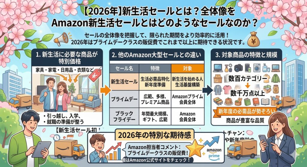 Amazon新生活セールとはどのようなセールなのか？