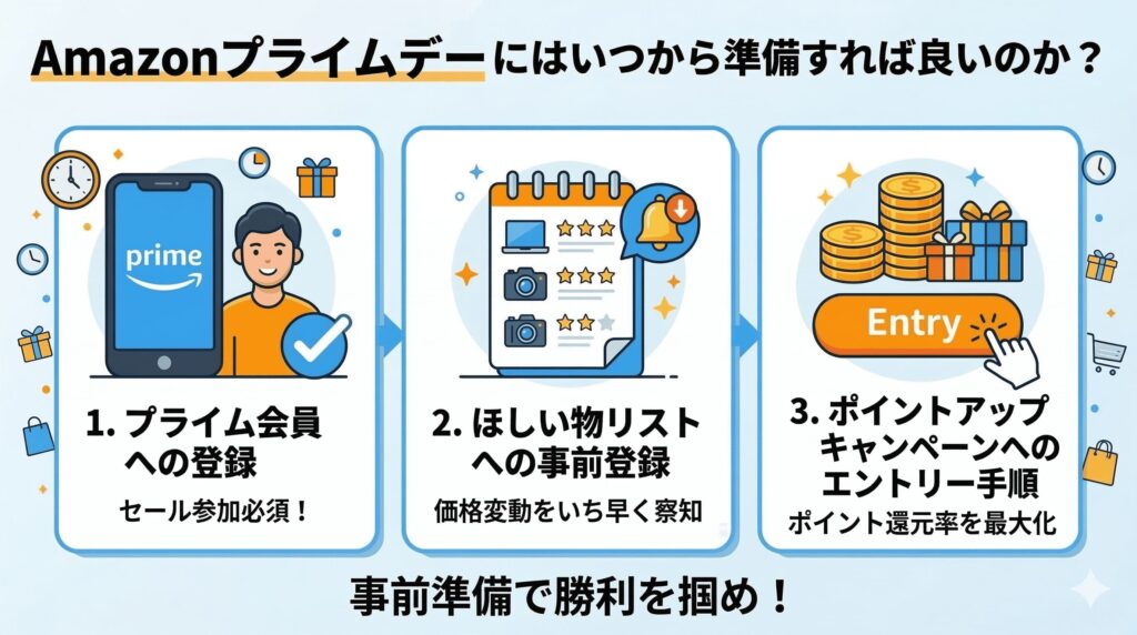 Amazonプライムデーにはいつから準備すれば良いのか？