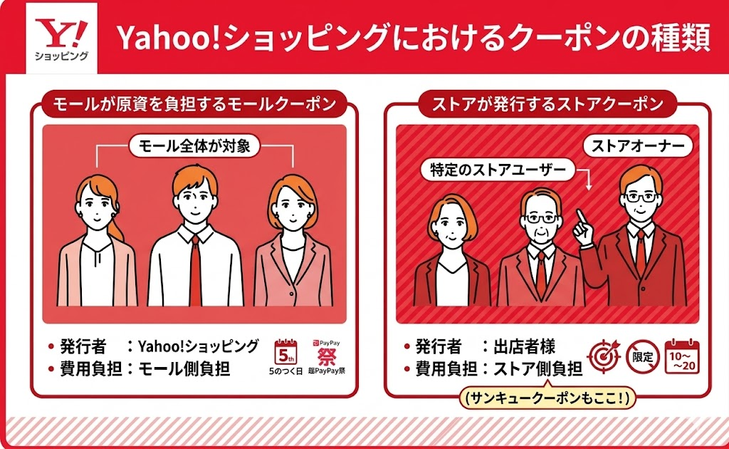Yahoo!ショッピングにおけるクーポンの種類