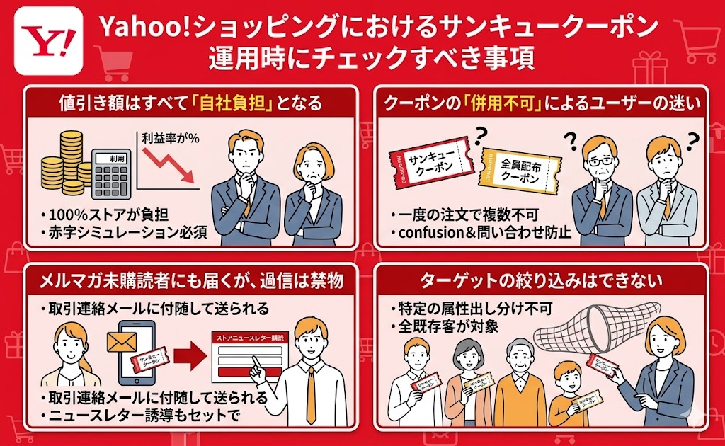 Yahoo!ショッピングにおけるサンキュークーポン運用時にチェックすべき事項