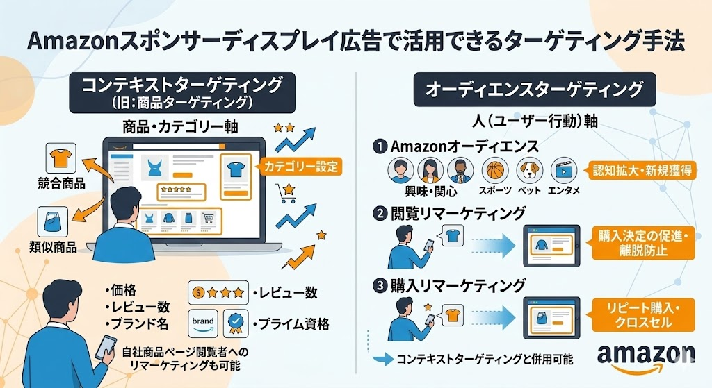Amazonスポンサーディスプレイ広告で活用できるターゲティング手法