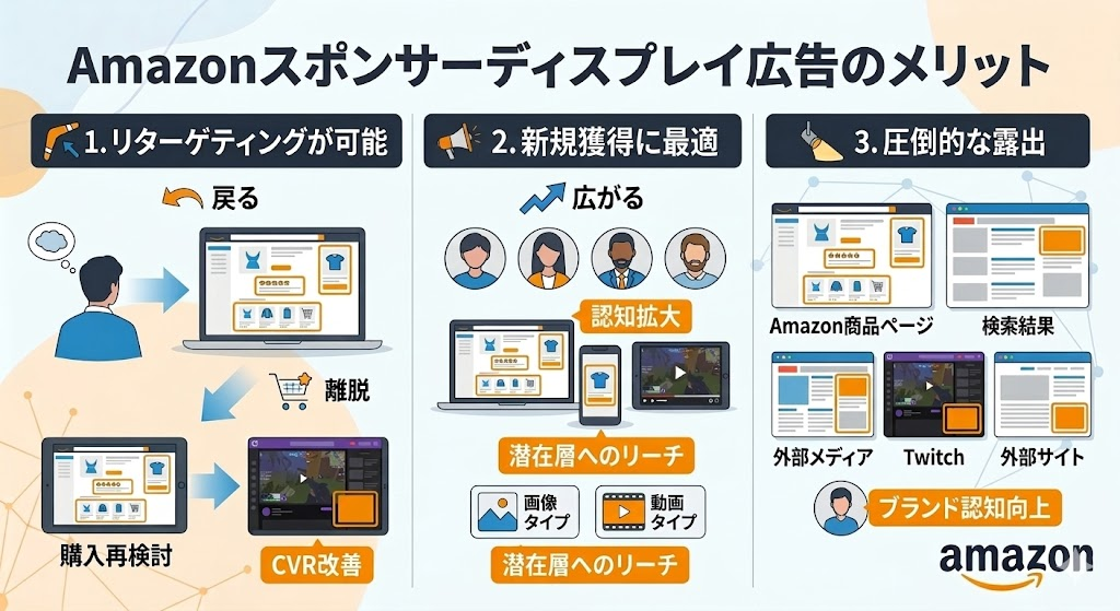 Amazonスポンサーディスプレイ広告のメリット