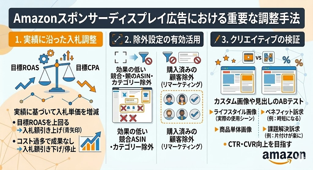 Amazonスポンサーディスプレイ広告における重要な調整手法