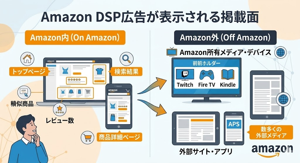 Amazon DSP広告が表示される掲載面