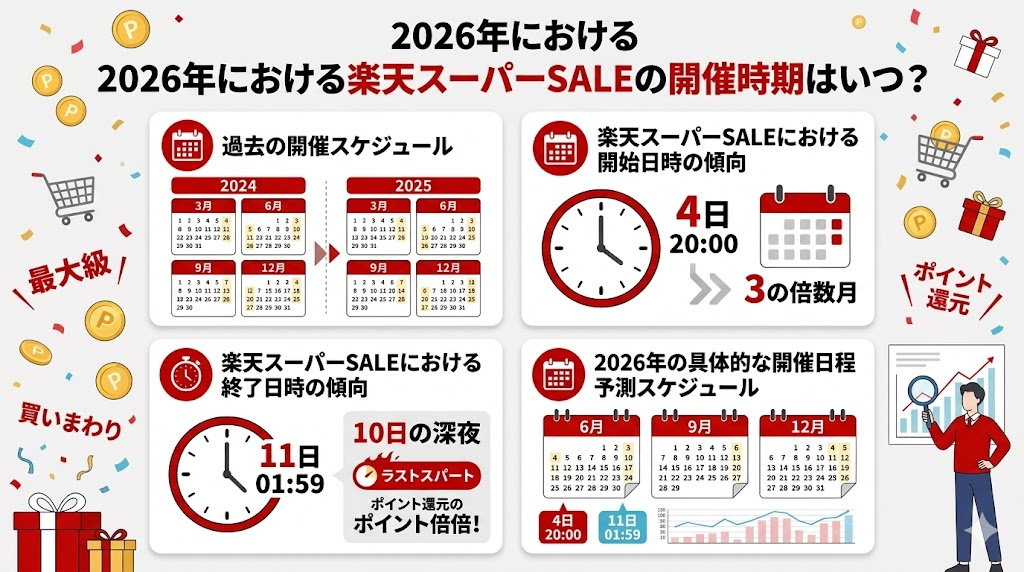 2026年における楽天スーパーSALEの開催時期はいつ？