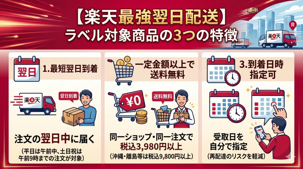 楽天市場の最強翌日配送とは?